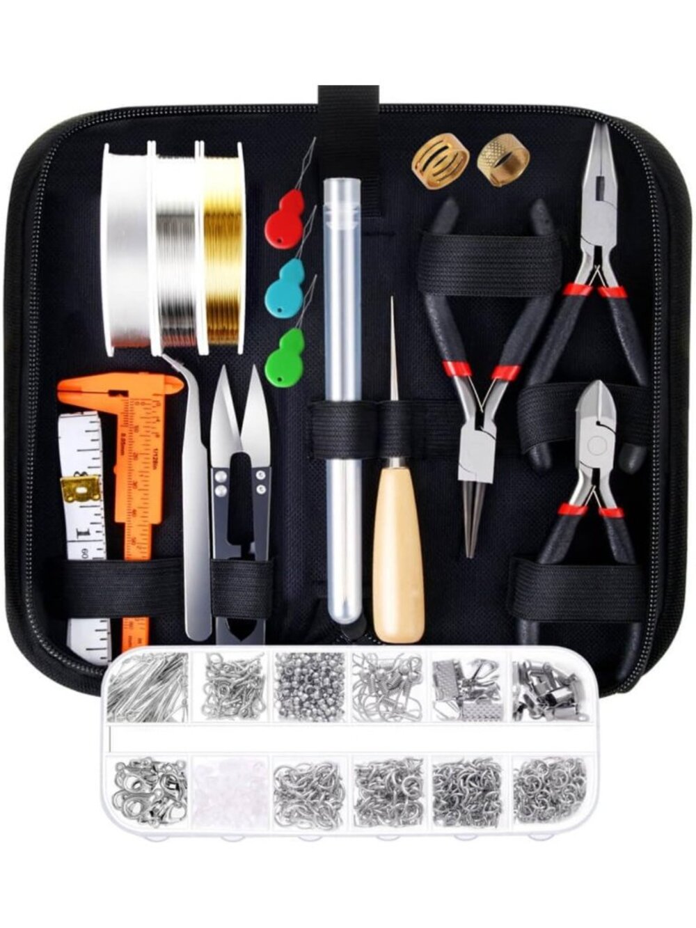 Jewelry Making Supplies Kit - Tools, Wires & Findings for Beading & Repair